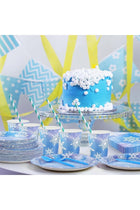 Frozen Party Supplies, Winter Snowflake Paper Plates and Napkins Set, Frozen Party Tableware Set for Christmas Party Winter Baby Shower frozen Birthday Party Decorations