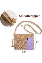 Crossbody Bag Purse For Women Bohemian Shoulder Bag Woven Crochet Purse For Summer Beach Travel Clutch Handbag