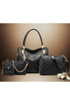 Women's 4 Pcs Handbags Tote Bags Shoulder Bag Set PU Leather Top-Handle Bag Large Shoulder Bag Crossbody Clutch Purse