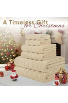 Safi Plus Towel Set Luxury Hotel Quality 600 GSM Genuine Combed Cotton, Super Soft & Absorbent Family Bath Towels 6 Piece Set - 2 Bath Towels, 2 Hand Towels, 2 Washcloths - Beige