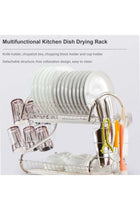 2-Tier Dish Drying Rack Silver 41.50 x 14.00 x 25.50cm