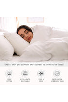 100% Cotton Double Duvet Cover Set 200x200 cm, Navy, Percale Quilt Cover with Button Closure