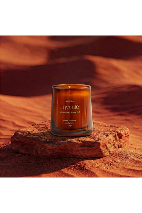 Layaale (220G) Rose & Oudwood Jar Candle