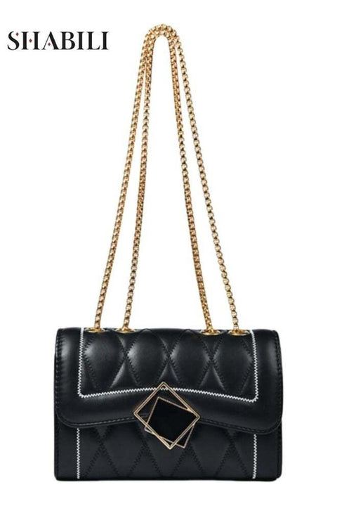 Women PU Shoulder Bag Crossbody Sling Satchel Handbag with Multi‑Pocket Large Capacity Diamond Quilted Design