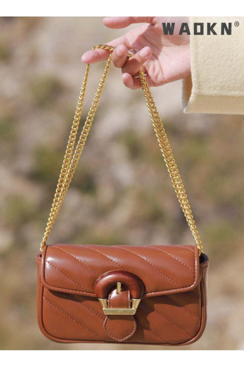 Women's Fashion Versatile Shoulder Bag, Ladies Chain Design Messenger Bag Crossbody Bag