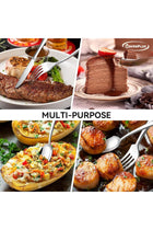 Cutlery Set, 24 Pieces, Silverware Set for 4, Includes Knives Forks Spoons with Stand, Silver