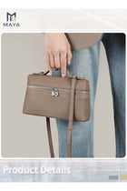 Fashionable Simple Women's Handbag Solid Color Crossbody Bag Leather Commuter Shoulder Bags East West Bags For Ladies
