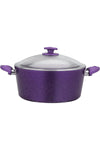 Aluminium Casserole With Durable Granite Coating Purple 24 CM RF10257