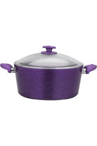 Aluminium Casserole With Durable Granite Coating Purple 24 CM RF10257