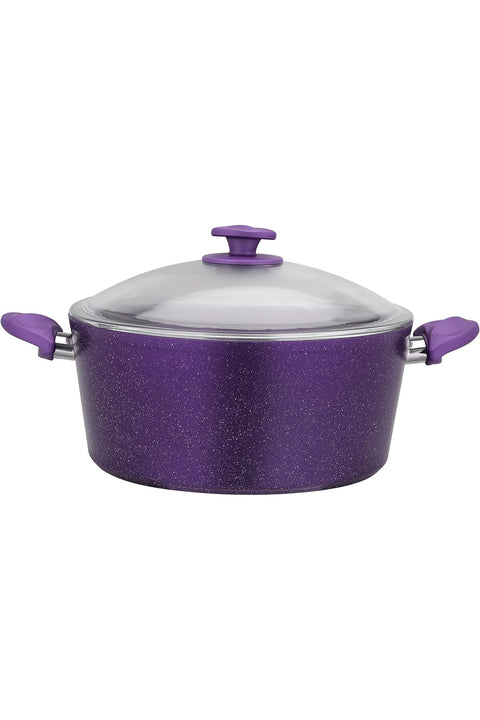Aluminium Casserole With Durable Granite Coating Purple 24 CM RF10257