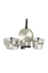 10 Piece Detachable Stainless Steel Cookware Set, Black Color