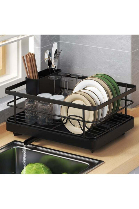 YOUHUAGUO Dish Drying Rack Dish Drainer Countertop Drainboard with Utensil Holder & Plate Stand