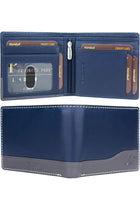 Men's Buttler Genuine Leather RFID Blocking Wallet, 114 Navy, 4.50 Inches X 0.50 Inches X 3.70 Inches, Retro