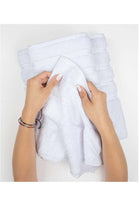 Safi Plus Towel Set 3 Piece Luxury Hotel Quality 600 GSM 100% Genuine Combed Cotton, Super Soft & Absorbent Family Bath Towels - 1 Bath Towel, 1 Hand Towel, 1 Washcloth - Bright White
