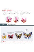 12pcs Rose Red 3D Butterfly Wall Stickers, PVC Waterproof, Realistic Style, Cut Outs, For Walls, Glass, Metal, Plastic, Indoor Use