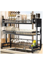 2-Tier Over The Sink Dish Drying Rack, Kitchen Large Dish Drying Rack Over The Sink, Suitable for Most Sinks, Effective Dish Drying, Kitchen Drying Rack