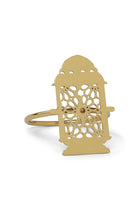 Marketplace 3 Piece Lantern Napkin Ring - Gold