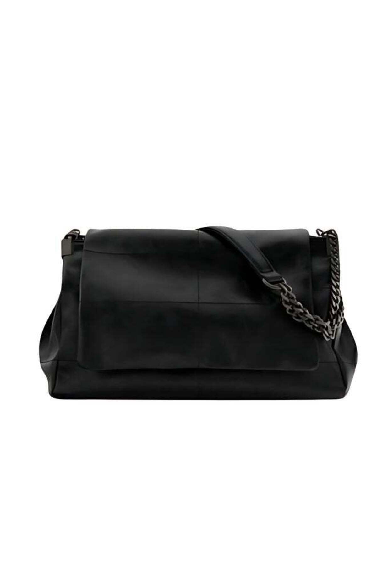 Women's Rock Style Black Shoulder Bag, Ladies PU Leather Crossbody Bag Sling Bag Side Bag Carry Bag