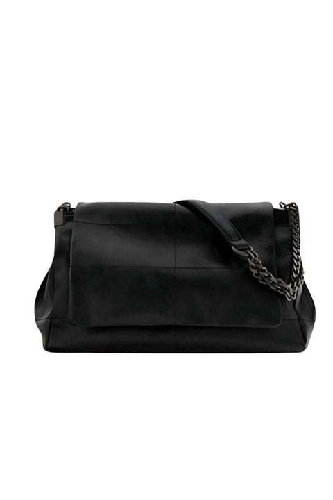 Women's Rock Style Black Shoulder Bag, Ladies PU Leather Crossbody Bag Sling Bag Side Bag Carry Bag