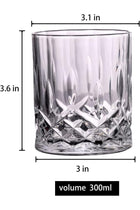 Whiskey Glasses Set of 6 300ML/10OZ,Premium Scotch Glasses,Bourbon Glasses for Cocktails,Rock Style Old Fashioned Drinking Glassware 300ml Set Of 6(A)