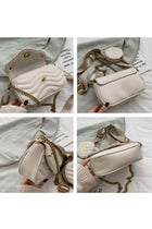 Women's Textured Shoulder Bag, Ladies Personalized Chain Crossbody Sling Side Bag, PU Leather Carry Bag