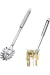 nalaina Spaghetti Spoon, Pasta Server, Stainless Steel Cooking Utensils, Durable, Comfortable Grip