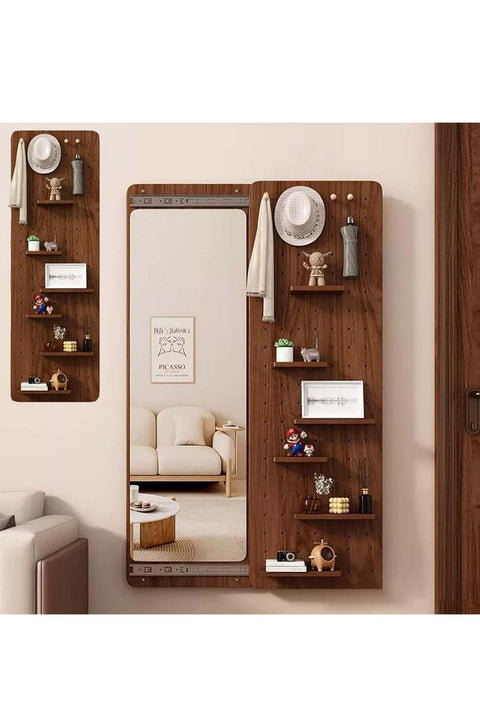 Full Length Mirror Wall Mounted Mirror Hanging Dressing Mirror Full Body Mirror with Hook Hidden Sliding Mirror Entryway Mirror for Bedroom, Living Room