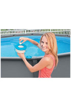 , Adjustable Control Ring Floating Chemical Dispenser Without Installation - White/Blue, 17.8cm