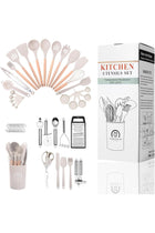 Kitchen Cooking Utensils Set, 46 pcs Non-Stick Silicone Spatula Set with Holder