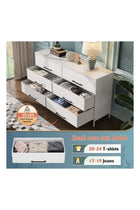 Dressing Storage Model with Electric 6 Drawers For Home inside Room 59.8" inch White Color