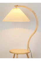 Japanese-Style Wooden Floor Simple Living Room and Bedroom Lamp with 12W Remote Control