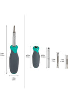 6-In-1 Multi-Bit Screwdriver/Nut Driver, Multicolor (Silver, Northern Glow, Grey)(Previously Denali brand)