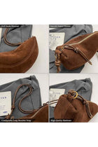 Suede Bags for Women Small Suede Purses Crescent Bag Crossbody Shoulder Bag Trendy Tote Handbags