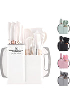 Premium 19pcs Kitchen Utensils Set: Professional & Stylish Chef Tools. Ideal Wedding Gift for Home Chefs. BPA-Free, Non-toxic Silicone Kitchenware to Modernize Your Kitchen (White)