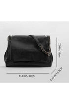 Women's Rock Style Black Shoulder Bag, Ladies PU Leather Crossbody Bag Sling Bag Side Bag Carry Bag