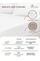 Pure Combed Cotton Double Fitted Sheet 140x200 cm White, 400 Thread Count, 40cm Deep Pocket