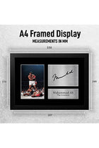 Alayra Framed FR A4 Muhammad Ali Signed Autograph Gifts Printed for Boxing Fans - A4 Framed