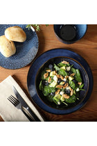 Matisse 16 Piece Double Bowl Dinnerware Set, Cobalt Blue