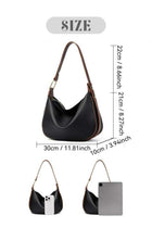 Women Shoulder Bag PU Large-Capacity Multi-Pocket Crossbody Sling Tote Handbag, Ladies Hobo Crescent Cross Bags