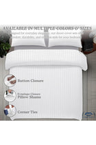 FOAM CRAFT® Cozy & Soft 3-Piece Stripe Duvet Cover Set with Hotel Quality Cotton TC Stain Free & Wrinkle Free
