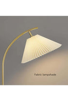 Arc Floor Lamp with Side Table 3-Color Dimmable LED (3000K-6000K) 12W Gold Standing Lamp with Storage Shelf for Living Room Bedroom