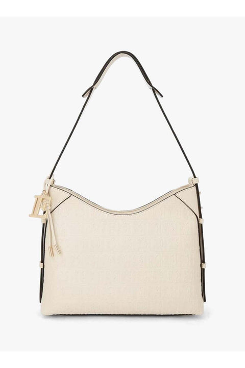 Embossed Shoulder Bag With Strap Handle