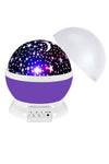 LED Moon And Star Night Lamp Purple/White