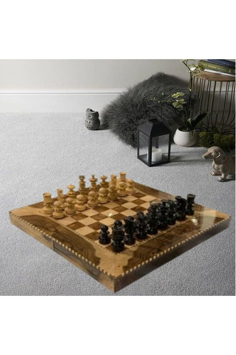 Schondor- Decorative Chess-Backgammon- Luxury Set-model ,BA-CH-S4-size,L50xW50xH5