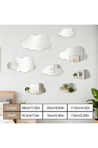 3D Moon Cloud Mirror Wall Decor – Acrylic Mirror Wall Stickers with Stars, Clouds & Moon for Baby, Kids, Nursery, Living Room, Bedroom Wall Decor – Self-Adhesive Decorative Wall Decals