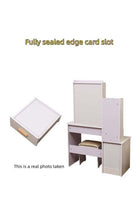 Dressing Table Vanity Table With Mirror And Cushioned Stool ，Multifunctional 4 Drawer Vanity Makeup Desk,Large Modern Design Storage Workstation for Bedroom Dressing Room