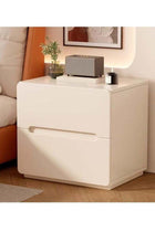 1-Piece Modern Design Wood Nightstand for Bedroom Wide Top End Table with Storage Drawers Bedside Storage Cabinet for Living Room Office 40x41x45 cm (Fully Assembled)