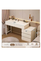 Cream White Bedroom Vanity Table, Makeup Table with 5 Swappable Drawers, Adjustable Size Dressing Desk for Girls' Bedroom - Multifunctional as Bedside Table, Study Desk & Learning Table,100*40*60cm（SZ