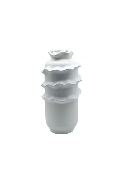 New In Mirabella Ceramic Vase 17.5X17.5X33.5 cm -White