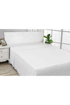 Hotel Collection Flat Sheet 200T Cotton Polyester Percale 2 Pieces King Size White